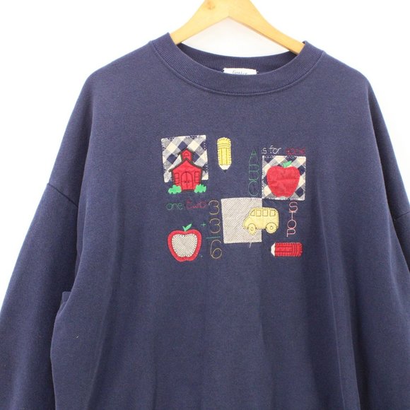 Vintage Gopher Sport Sweatshirt Womens Single Stitch School Teacher Size 3X - Picture 3 of 10